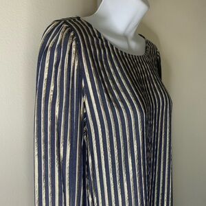 Shimmery GOLD STRIPED Elegant Blouse